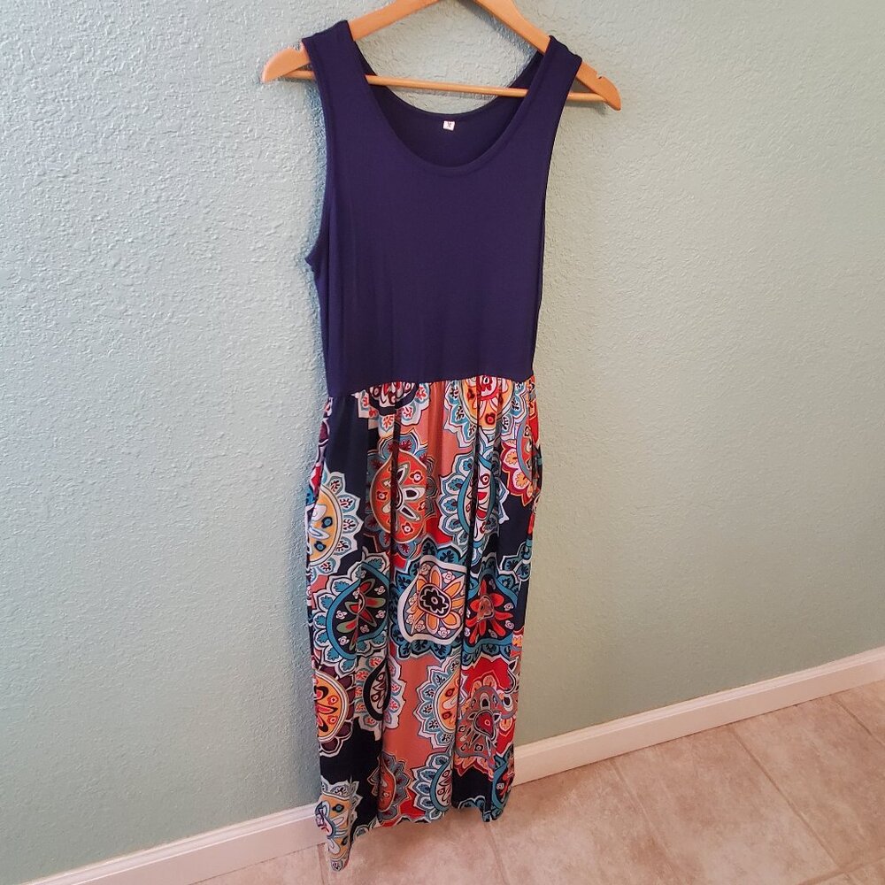 Navy Maxi dress Size M